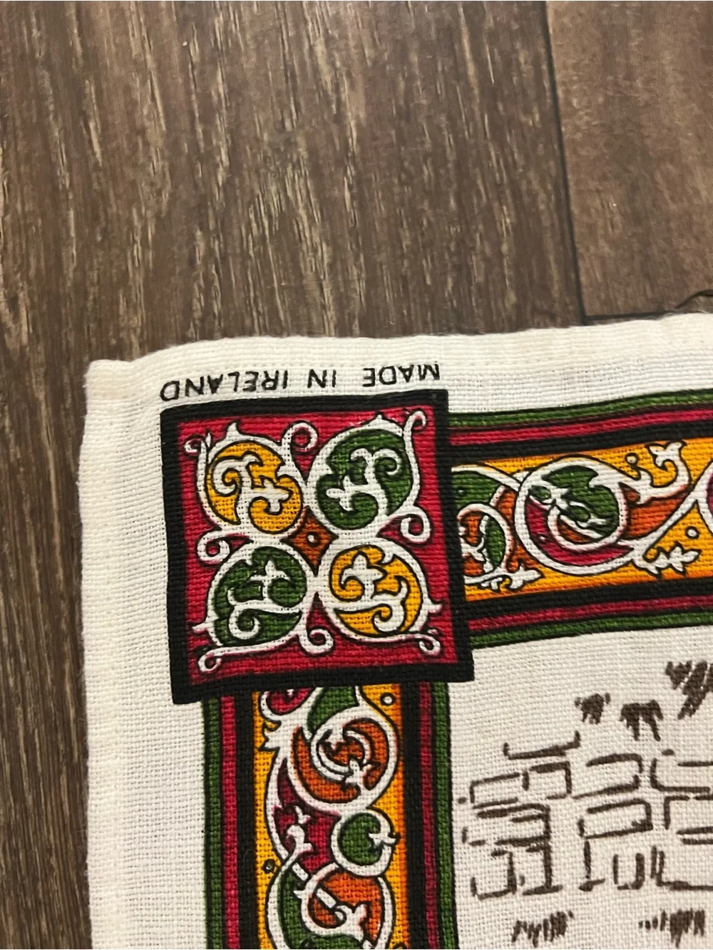 Ulster Weaver Celtic Linen Tea Towel Irish Blessing No2